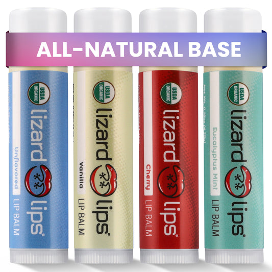 Organic Lip Balms (USDA Certified) - 4 Packs