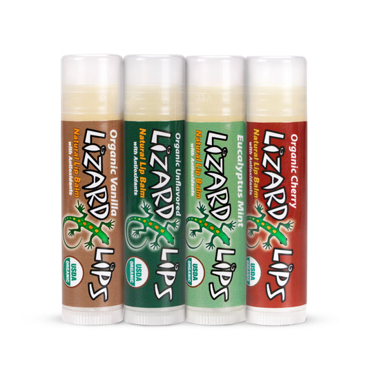 Organic Lip Balms (USDA Certified) - 4 Packs