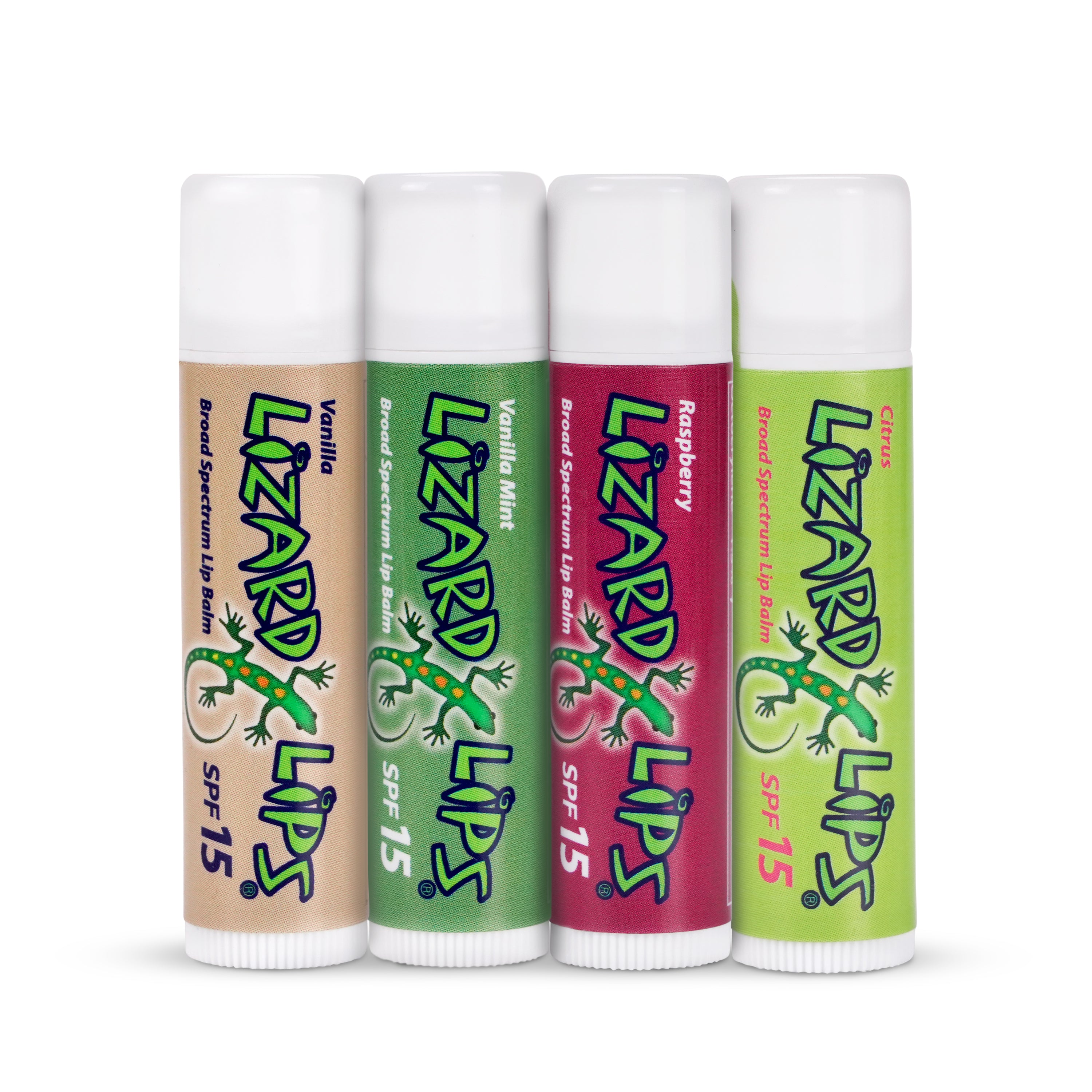 SPF 15 Lip Balms 4 Packs Lizard Lips Balm