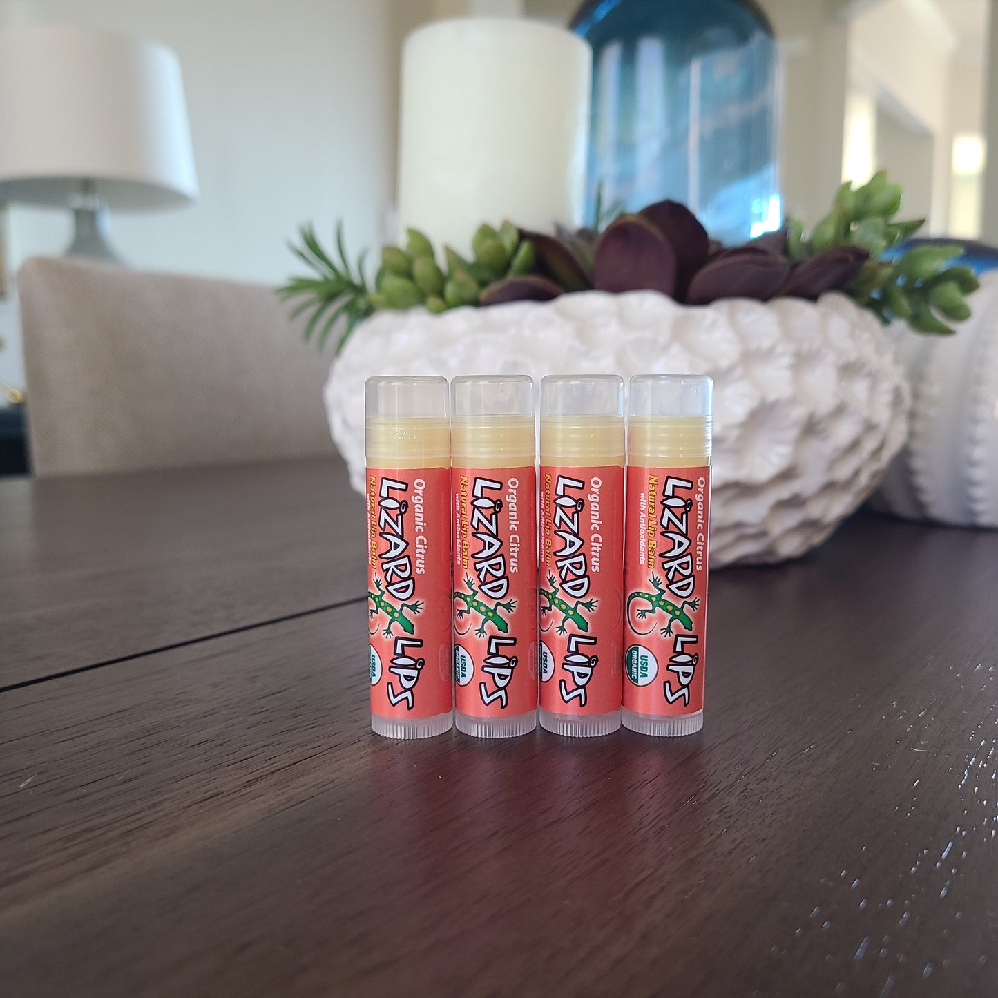 Organic Lip Balms (USDA Certified) - 4 Packs