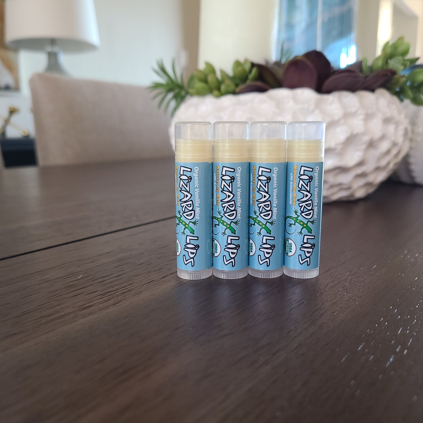 Organic Lip Balms (USDA Certified) - 4 Packs