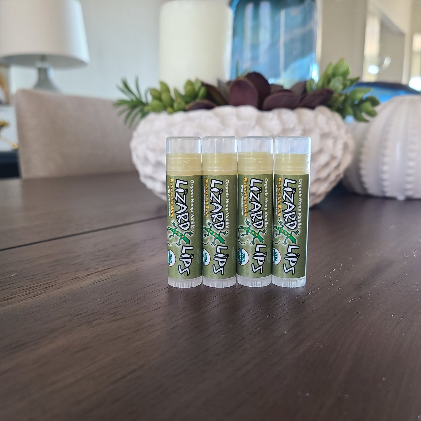 Organic Lip Balms (USDA Certified) - 4 Packs