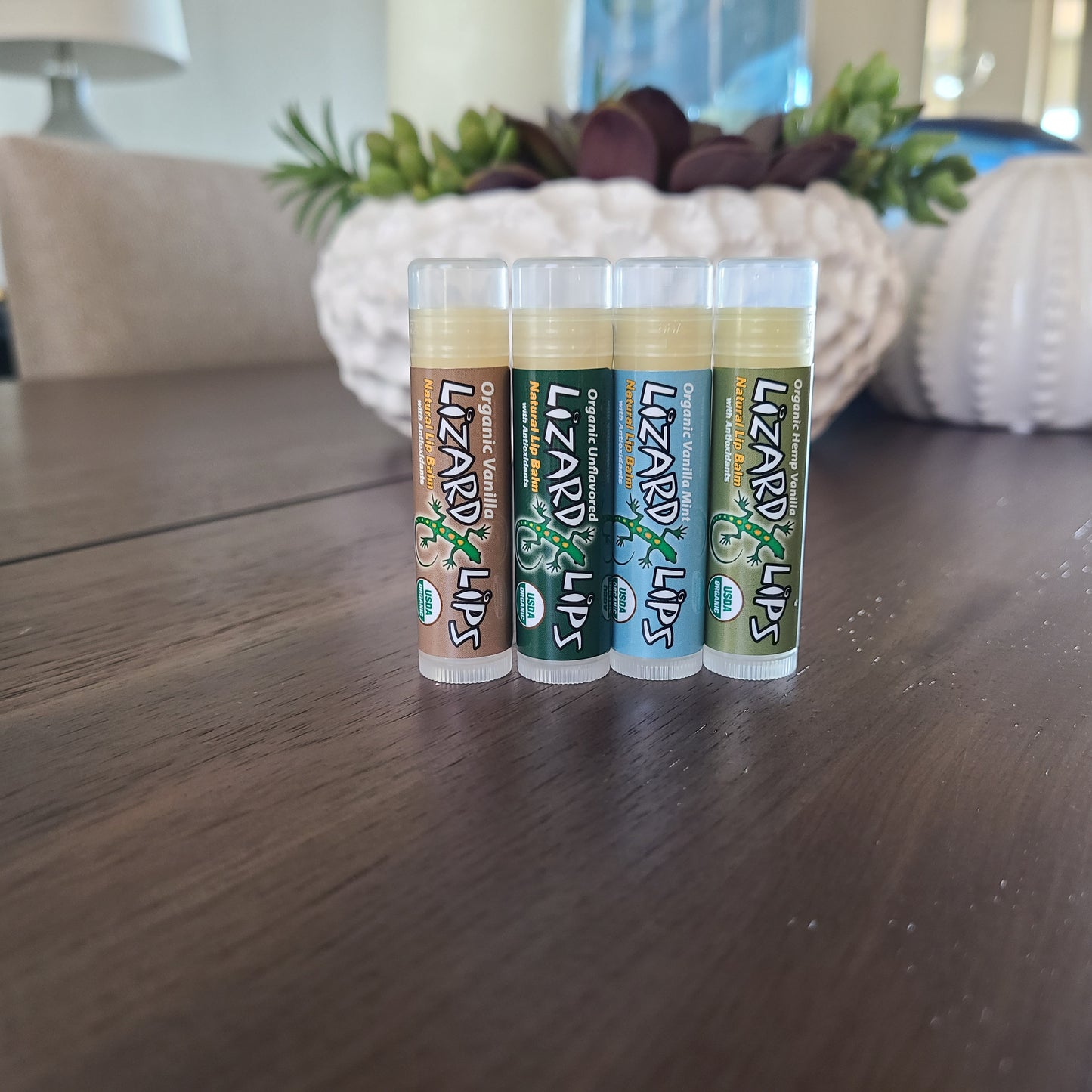 Organic Lip Balms (USDA Certified) - 4 Packs