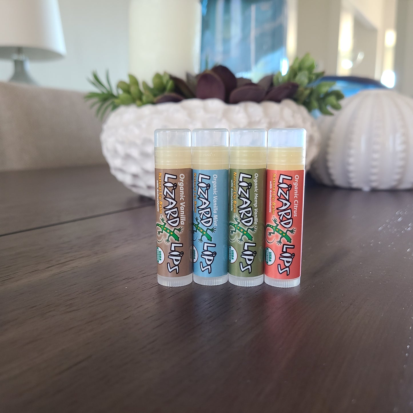 Organic Lip Balms (USDA Certified) - 4 Packs