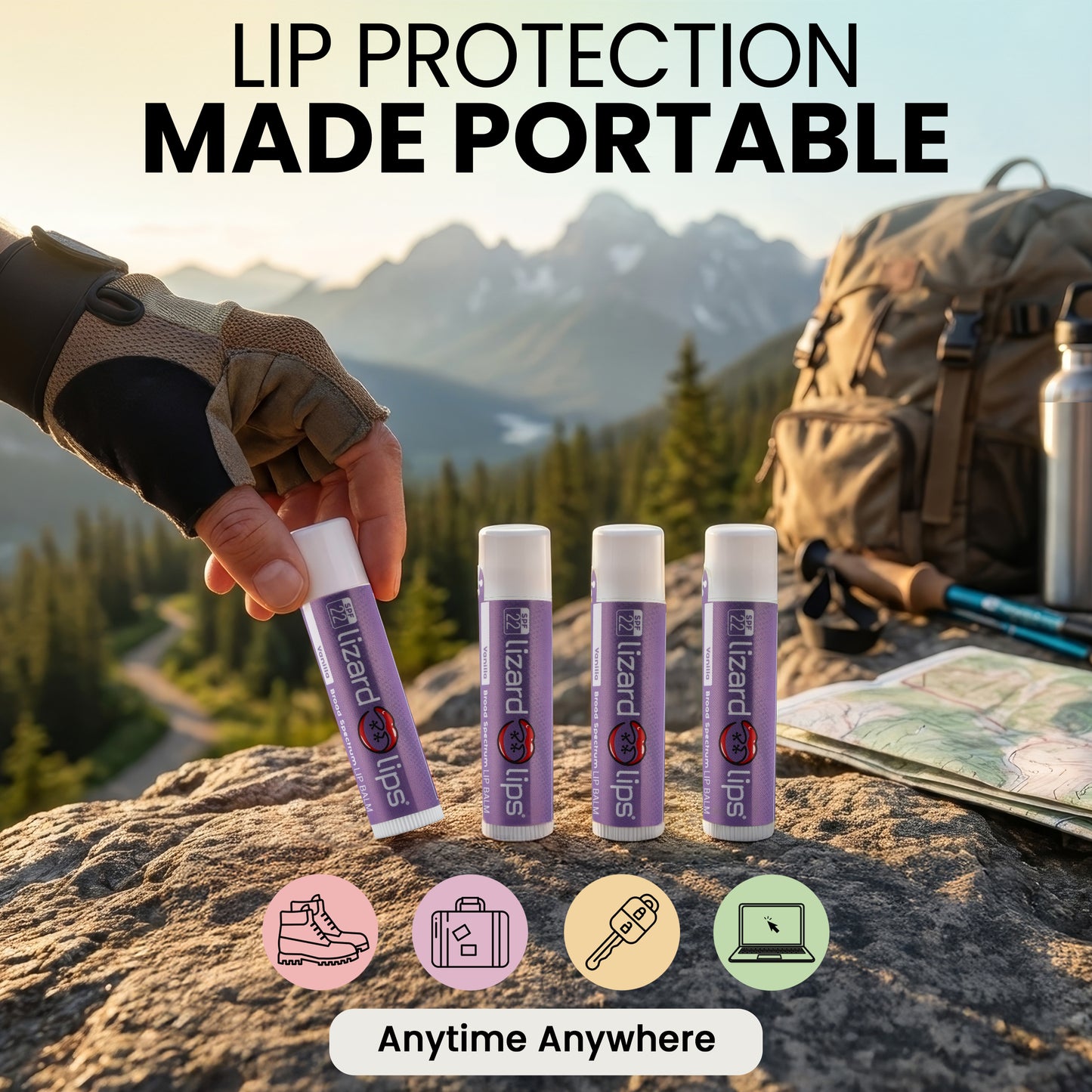 SPF 22 Lip Balms - 4 Packs