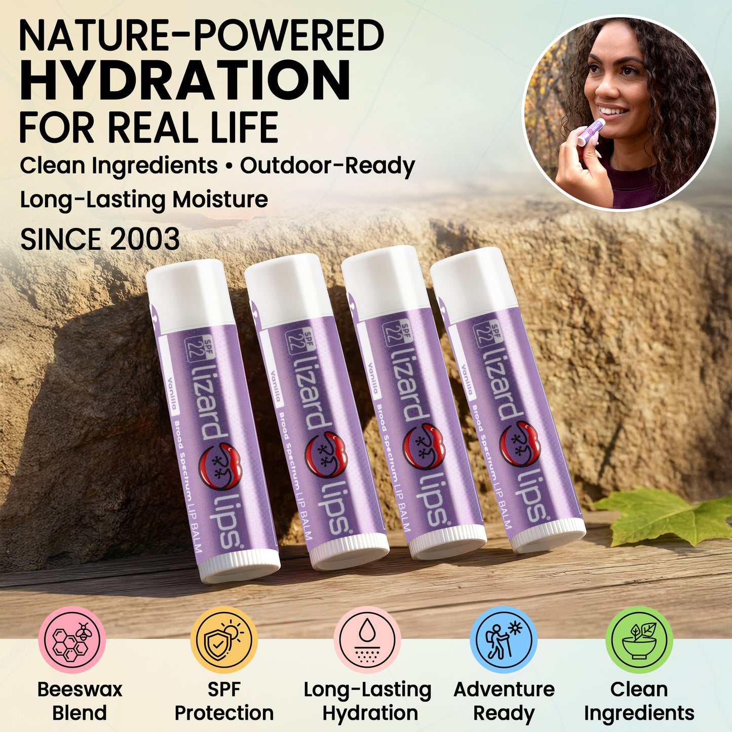 SPF 22 Lip Balms - 4 Packs