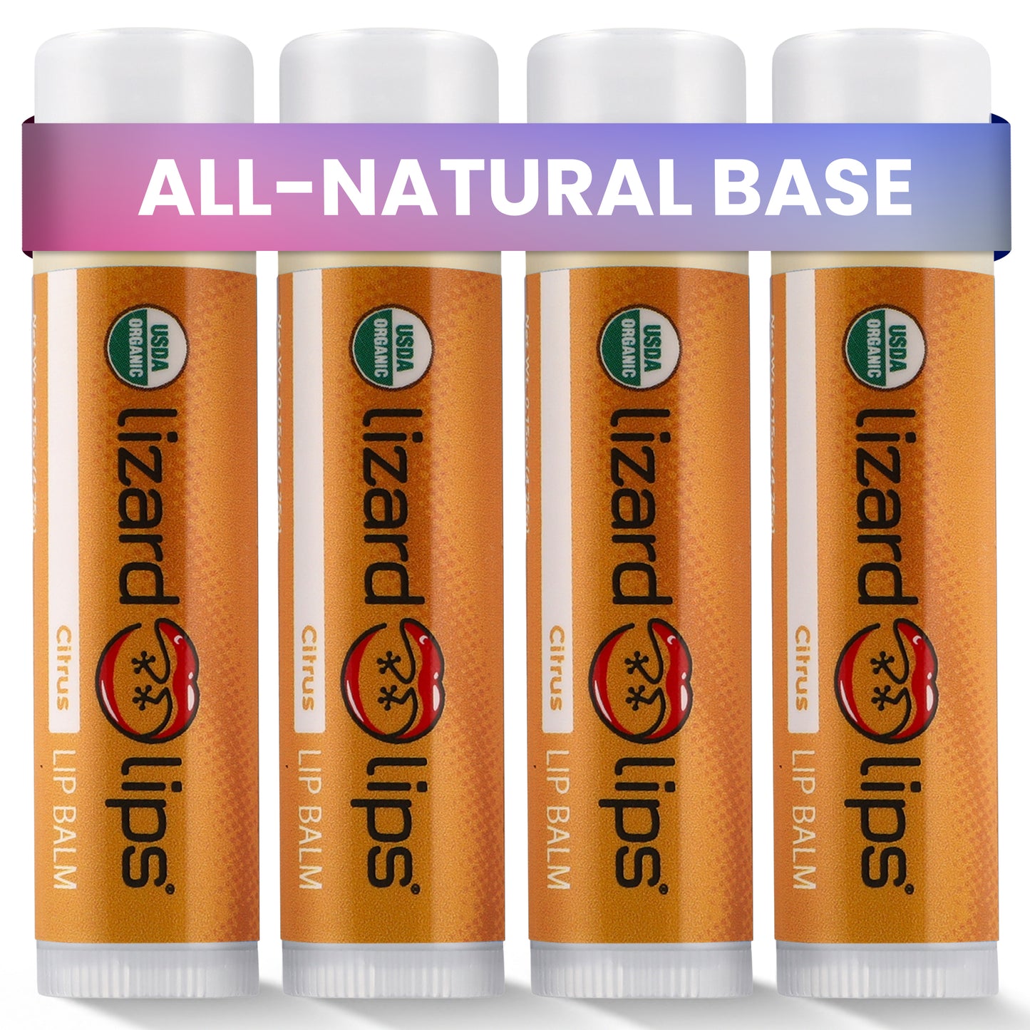 Organic Lip Balms (USDA Certified) - 4 Packs