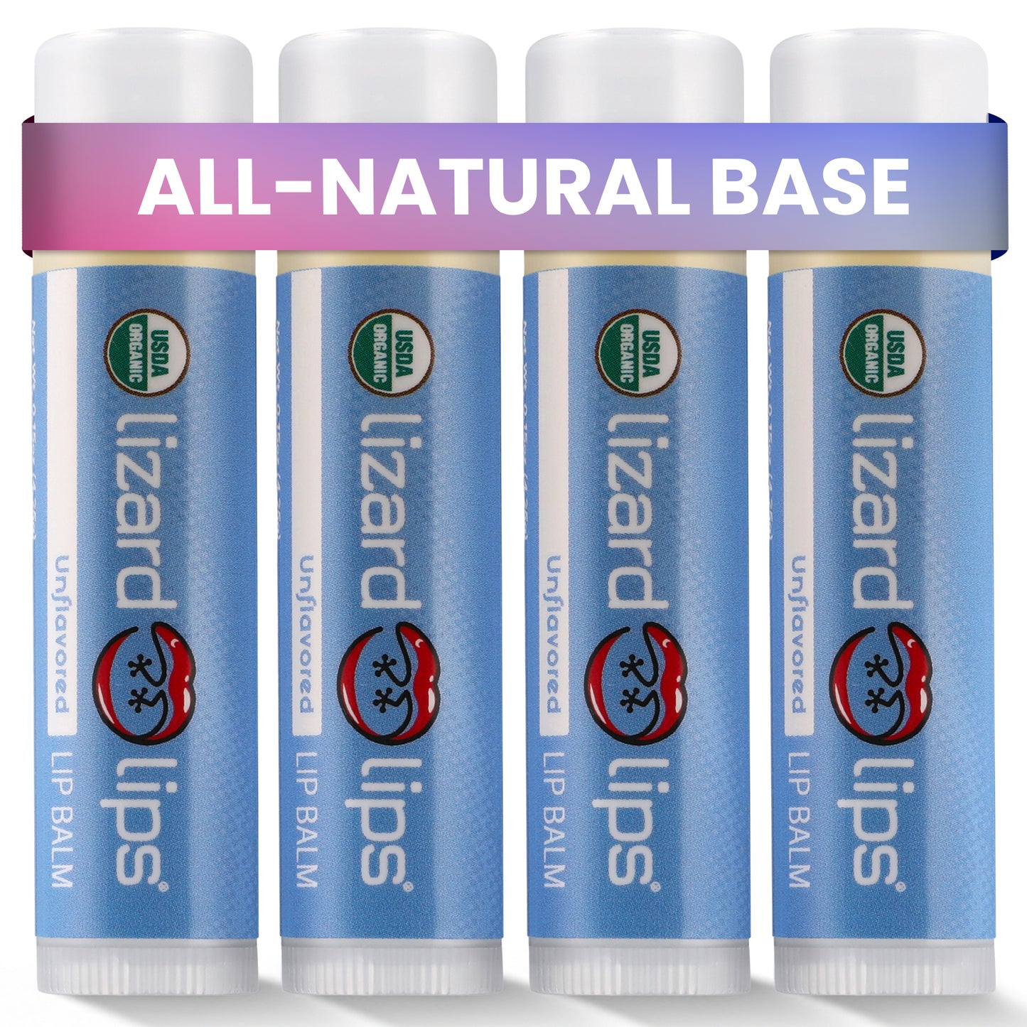 Organic Lip Balms (USDA Certified) - 4 Packs