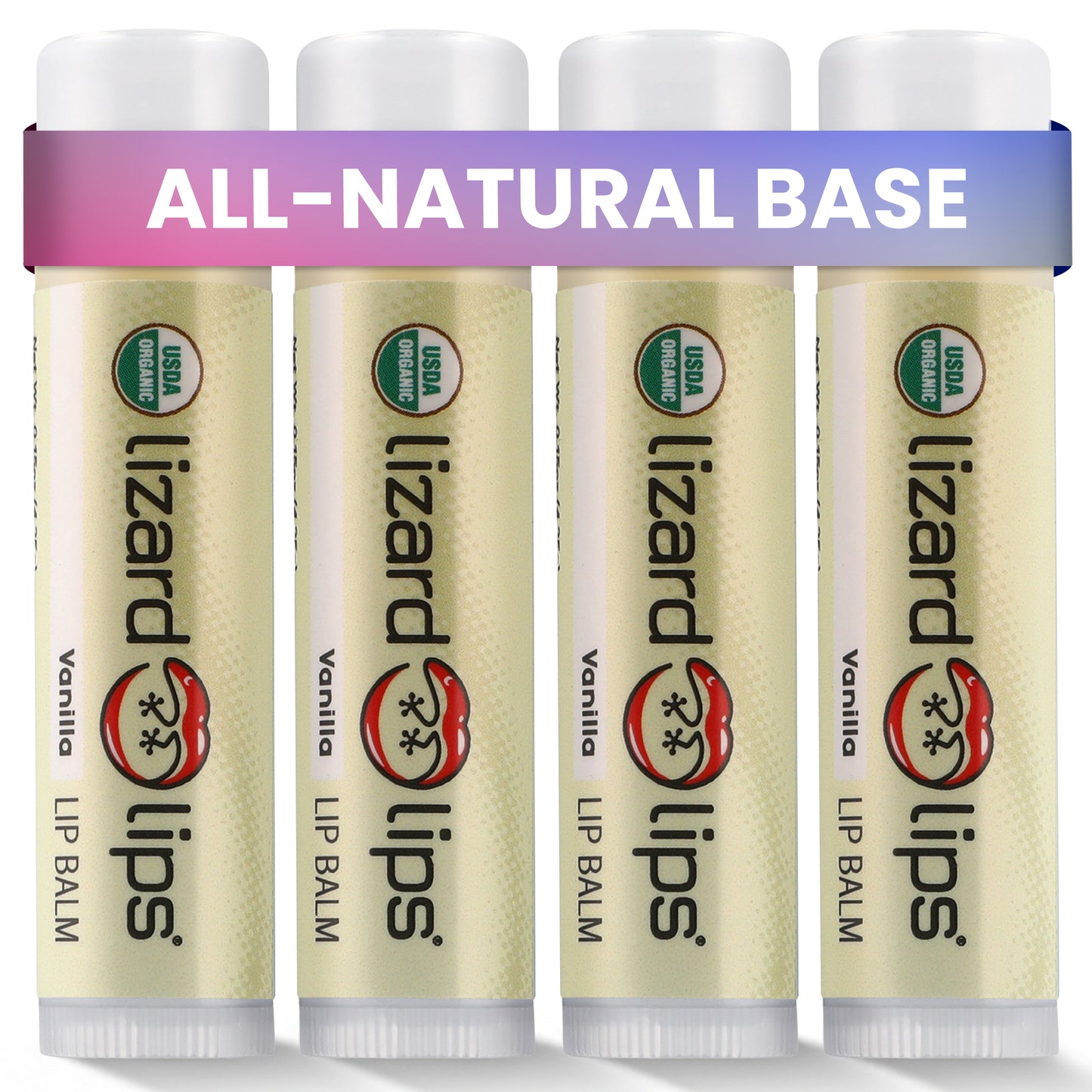 Organic Lip Balms (USDA Certified) - 4 Packs