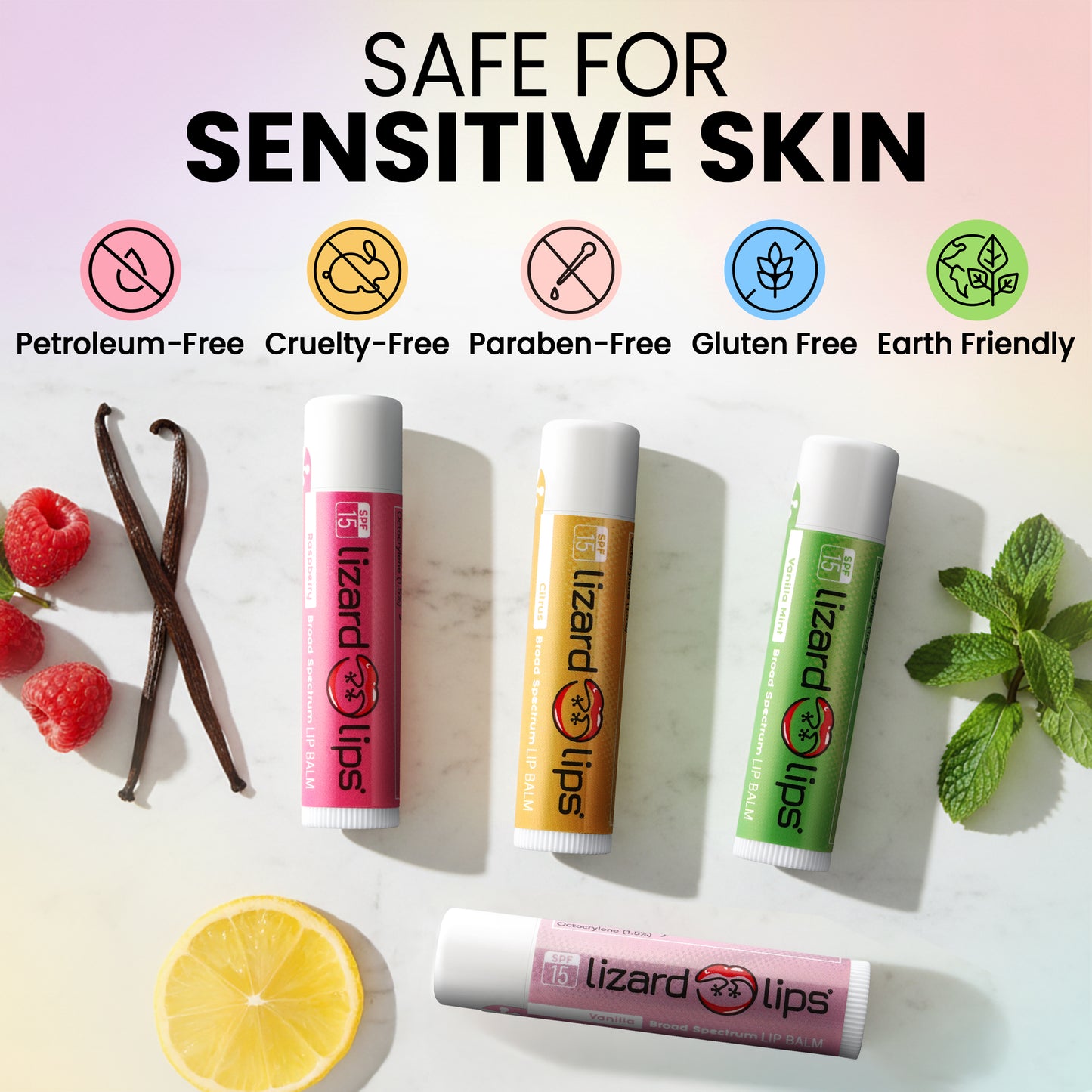 SPF 15 Lip Balms - 4 Packs