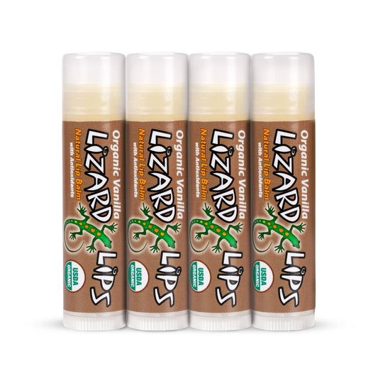 Organic Lip Balms (USDA Certified) - 4 Packs