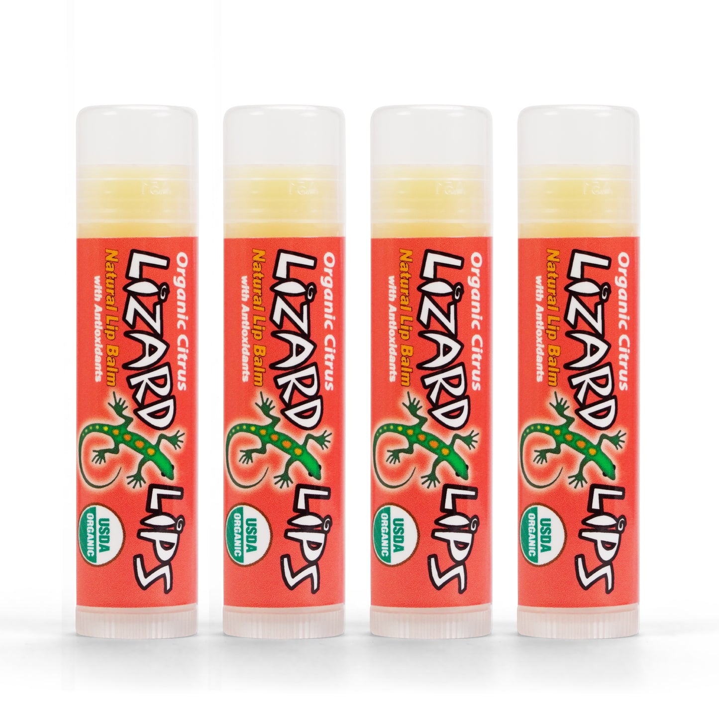 Organic Lip Balms (USDA Certified) - 4 Packs